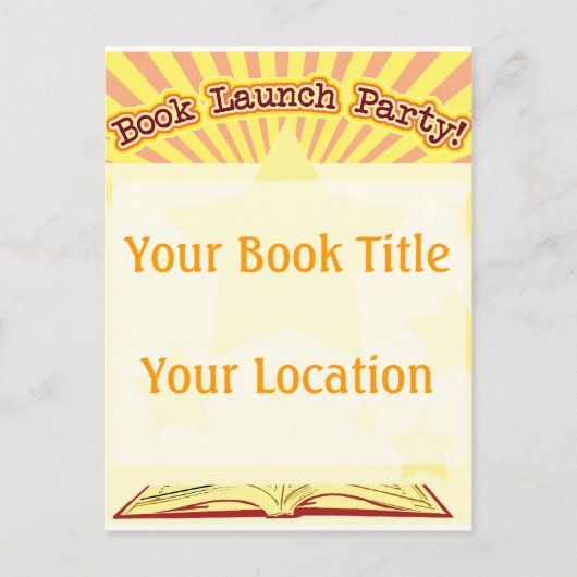 Party "Buchen" Einladungspostkarte (Vorderseite)