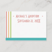 Party-Buchungsanfrage für moderne Adoptionen Begleitkarte (Rückseite)