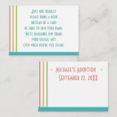 Party-Buchungsanfrage für moderne Adoptionen Begleitkarte (Vorne/Hinten)