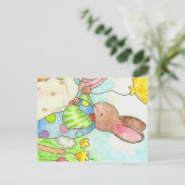 Party Bunny Postcard Postkarte (Stehend Vorderseite)