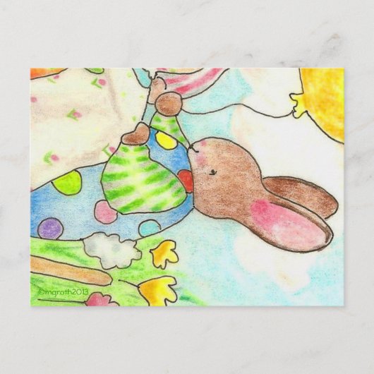 Party Bunny Postcard Postkarte (Vorderseite)