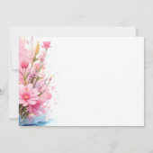 Party "Bunny's Watercolor Tea Einladung (Rückseite)