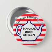 Party-Bürger-Knopf des Tee-TP0110 von Geburt Button (Vorne & Hinten)