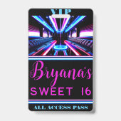 Party Bus Glühlicht Dance Floor VIP Pass Ausweis (Rückseite)