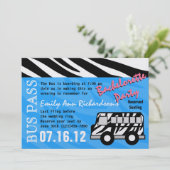 Party Bus Junggeselinnen-Abschied Bash Einladung (Stehend Vorderseite)