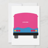 Party Bus zum Geburtstag Einladung (Rückseite)