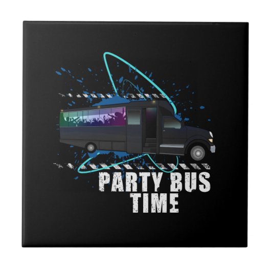 Party-Buszeit Fliese (Vorderseite)