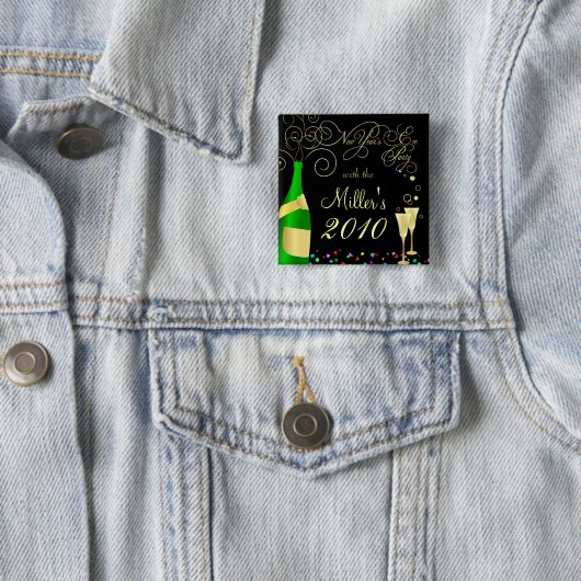 Party-Button des kundengebundenen Sylvesterabends Button (Beispiel)