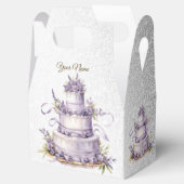 Party Cake Lavendel Floral Wasserfarbener Park/Gar Geschenkschachtel (Geöffnet)