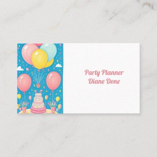 Party Cake Visitenkarte (Vorderseite)