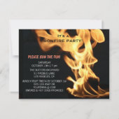 Party Campfire Flammen Camp Out Einladung (Vorderseite)