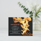 Party Campfire Flammen Camp Out Einladung (Stehend Vorderseite)