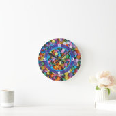 Party Candy Dots Numbered Runde Wanduhr (Zuhause)