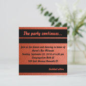 Party Card für Hoops Bar Mitzvah Collection Einladung (Stehend Vorderseite)