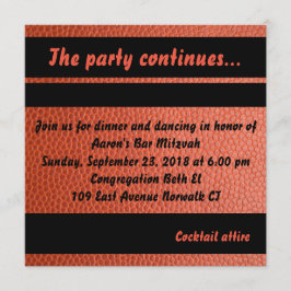 Party Card für Hoops Bar Mitzvah Collection Einladung