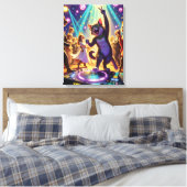 Party Cat DJ Leading the Ultimate Dance Floor Bash Leinwanddruck (Insitu (Schlafzimmer))