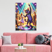 Party Cat DJ Leading the Ultimate Dance Floor Bash Leinwanddruck (Insitu (Wohnzimmer))