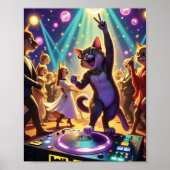 Party Cat DJ Leading the Ultimate Dance Floor Bash Poster (Vorne)