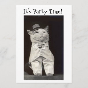 Party Cat Einladungskarte Einladung