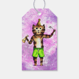 Party Cat Gift Tags Geschenkanhänger