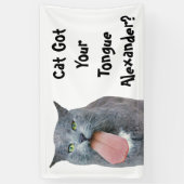 Party Cat Got Ihre Zunge? Banner (Vertikal)