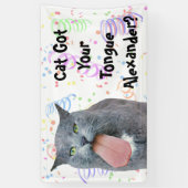 Party Cat Got Ihre Zunge? Banner (Vertikal)