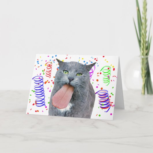 Party Cat Got Ihre Zunge? Karte (Vorderseite)