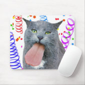 Party Cat Got Ihre Zunge? Mousepad (Mit Mouse)
