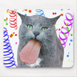 Party Cat Got Ihre Zunge? Mousepad