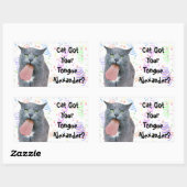 Party Cat Got Ihre Zunge? Rechteckiger Aufkleber (Blatt)