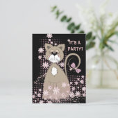 Party Cat Invite Einladung (Stehend Vorderseite)