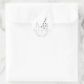 Party Cat Runder Aufkleber (Tasche)