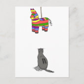 Party Cat und Piñata Postkarte (Vorderseite)