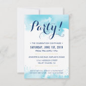 PARTY CELEBRATION CARD Moderne Aquarelle RSVP Karte (Vorderseite)