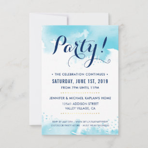 PARTY CELEBRATION CARD Moderne Aquarelle RSVP Karte