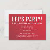 PARTY CELEBRATION CARD Moderne rote Bordeaux ombre Einladung (Vorderseite)