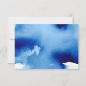 PARTY CELEBRATION CARD smart marine blue water col RSVP Karte (Rückseite)