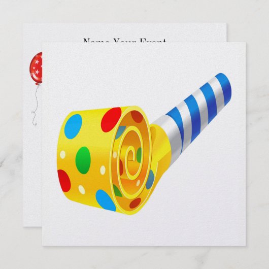 Party Celebration Einladung (Vorne/Hinten)