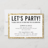 PARTY CELEBRATION INFO GLITZER EINLADUNG (Vorderseite)