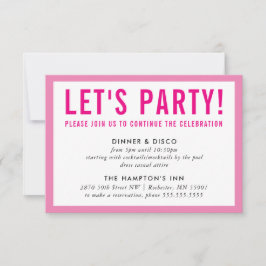 PARTY CELEBRATION INFO Modernes Mädchen pink Einladung
