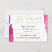 PARTY CELEBRATION INSERT Moderner Luxus vergoldet Einladung (Vorderseite)