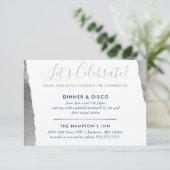 PARTY CELEBRATION INSERT Modernes Luxus vergoldete Einladung (Stehend Vorderseite)