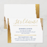 PARTY CELEBRATION INSERT Modernes vergoldetes Gold
