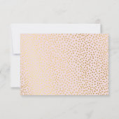 PARTY CELEBRATION KARTE Blassrosa Goldpolka-Punkte (Rückseite)
