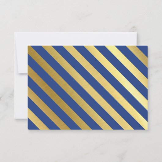 PARTY CELEBRATION KARTE Königsblaue Imitate Goldty (Rückseite)