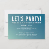 PARTY CELEBRATION KARTE Moderne blaue Pfefferminzn (Vorderseite)