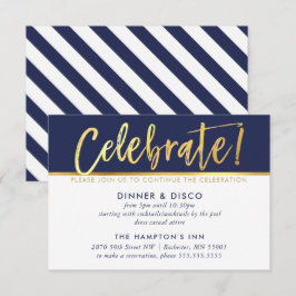 PARTY CELEBRATION KARTE Moderne Goldschrift der Ma