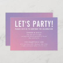 PARTY CELEBRATION KARTE Moderne, lila rosa Gradien