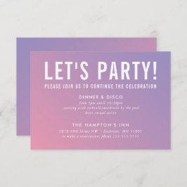 PARTY CELEBRATION KARTE Moderne, lila rosa Gradien