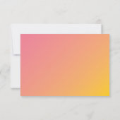 PARTY CELEBRATION KARTE Moderne rosa gelbe Gradien (Rückseite)